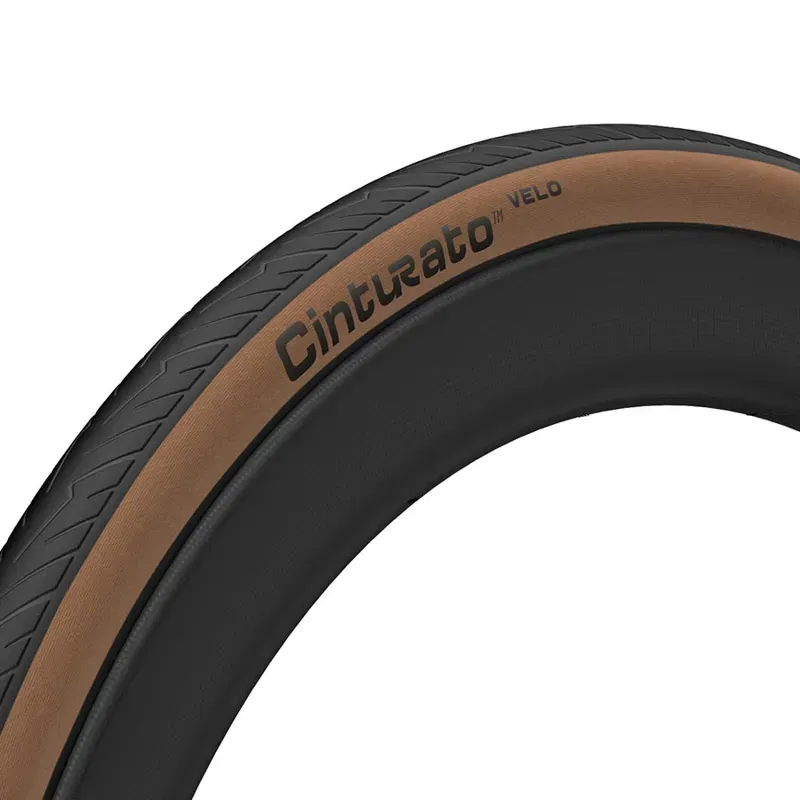 Pirelli Cinturato Velo 700x26c TLR Road Tire in Black/Tanwall