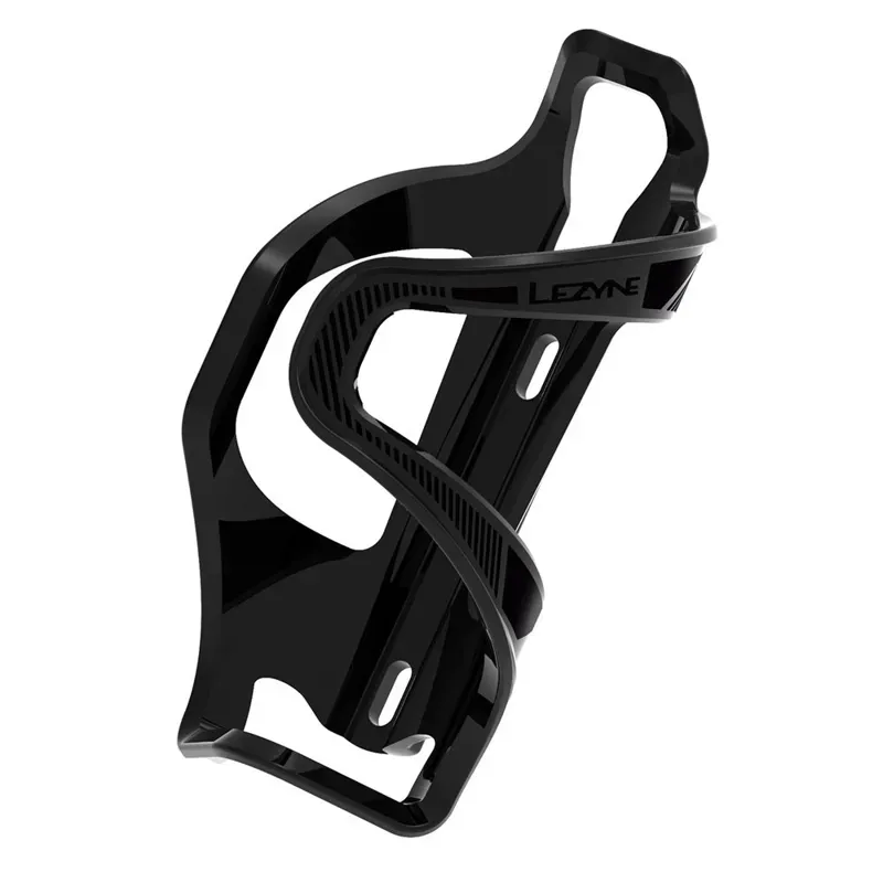 Lezyne Flow SL Water Bottle Cage - Left Side Entry Enhanced Graphics Black