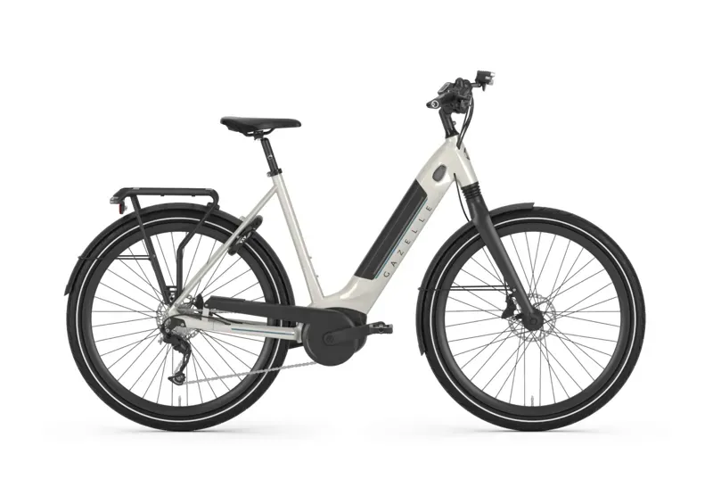 Gazelle Ultimate T10 Low-Step E-Road Bike In Ivory White