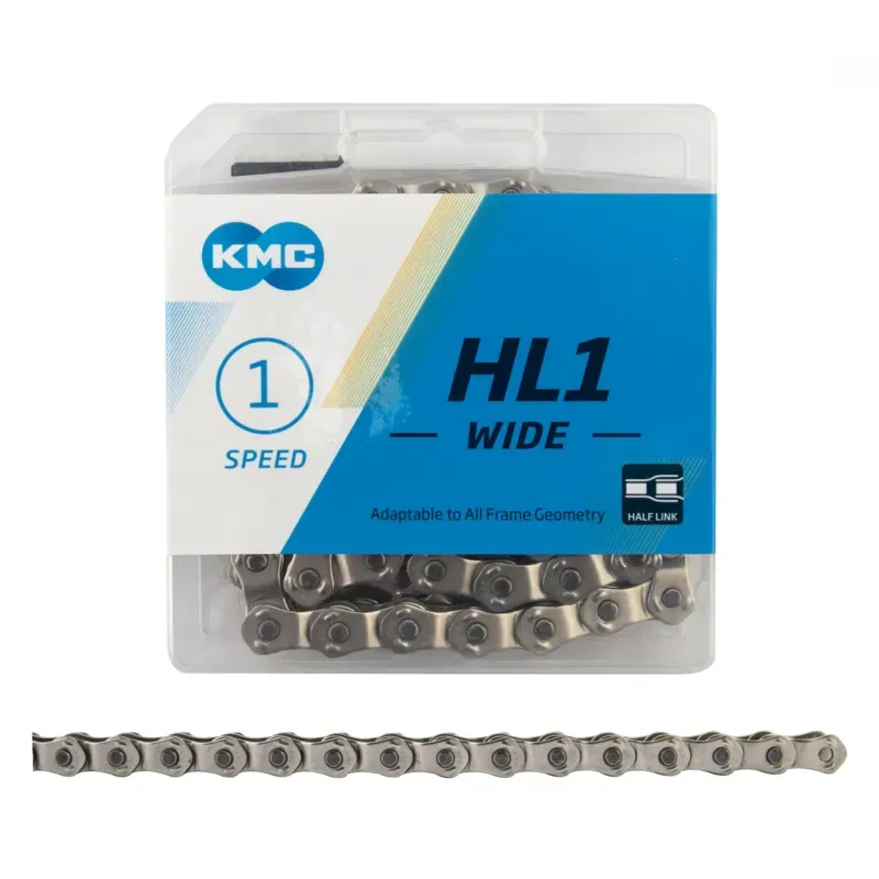 KMC HL1 Wide 100L Chain in Silver