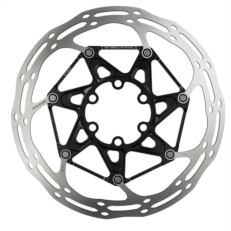 SRAM Centerline 2-piece Rounded 6-bolt TI Bolt 160mm DB Rotor in Silver
