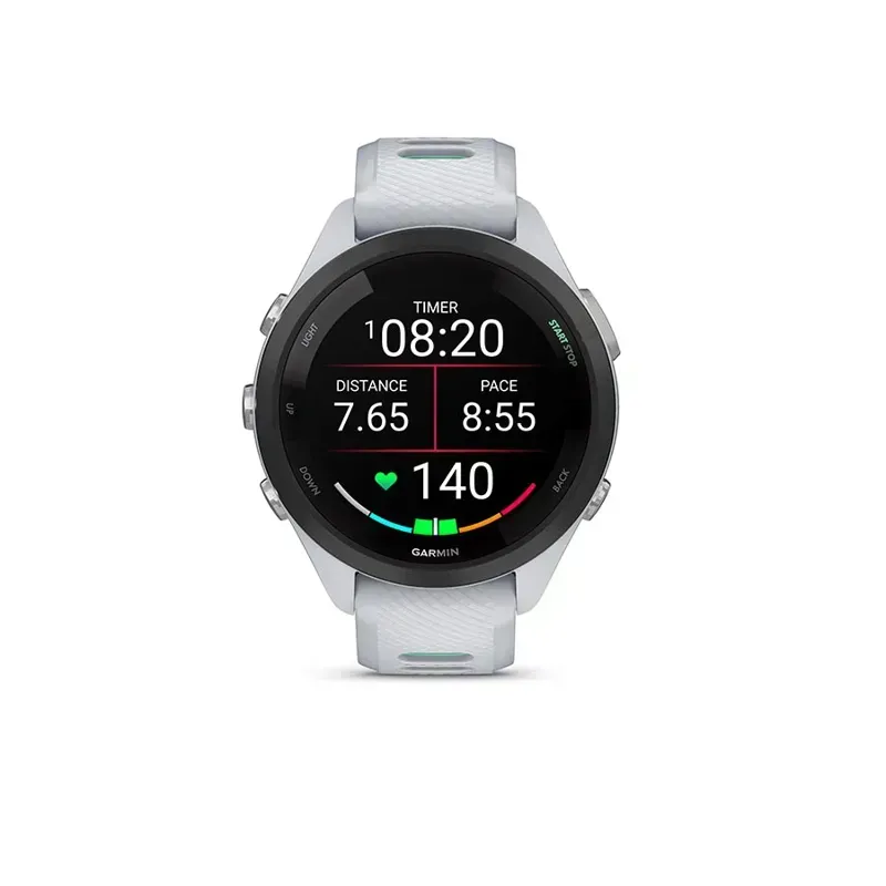 Garmin Forerunner 265S Music Watch in Whitestone/Whitestone/Neo Tropic-1