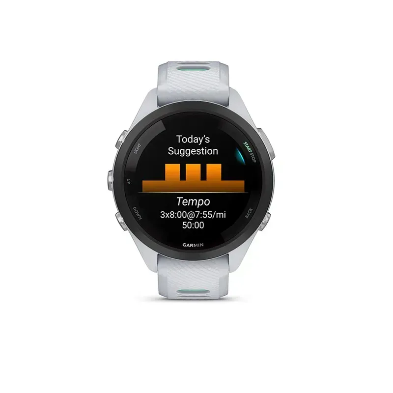 Garmin Forerunner 265S Music Watch in Whitestone/Whitestone/Neo Tropic-3