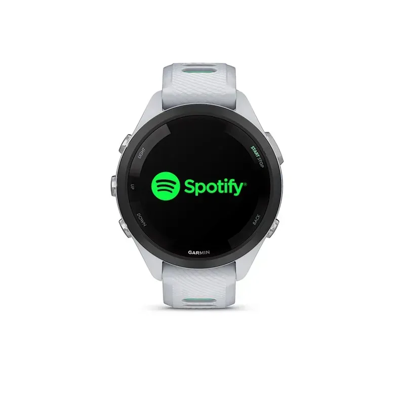 Garmin Forerunner 265S Music Watch in Whitestone/Whitestone/Neo Tropic-5