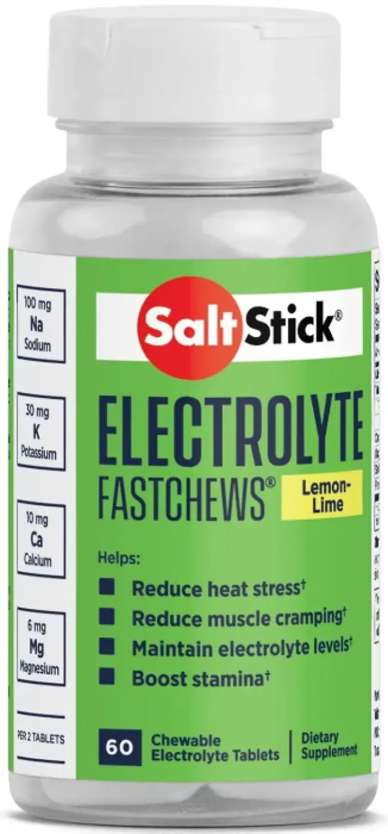 Saltstick Fast Chews 60-count Jar in Lemon/Lime