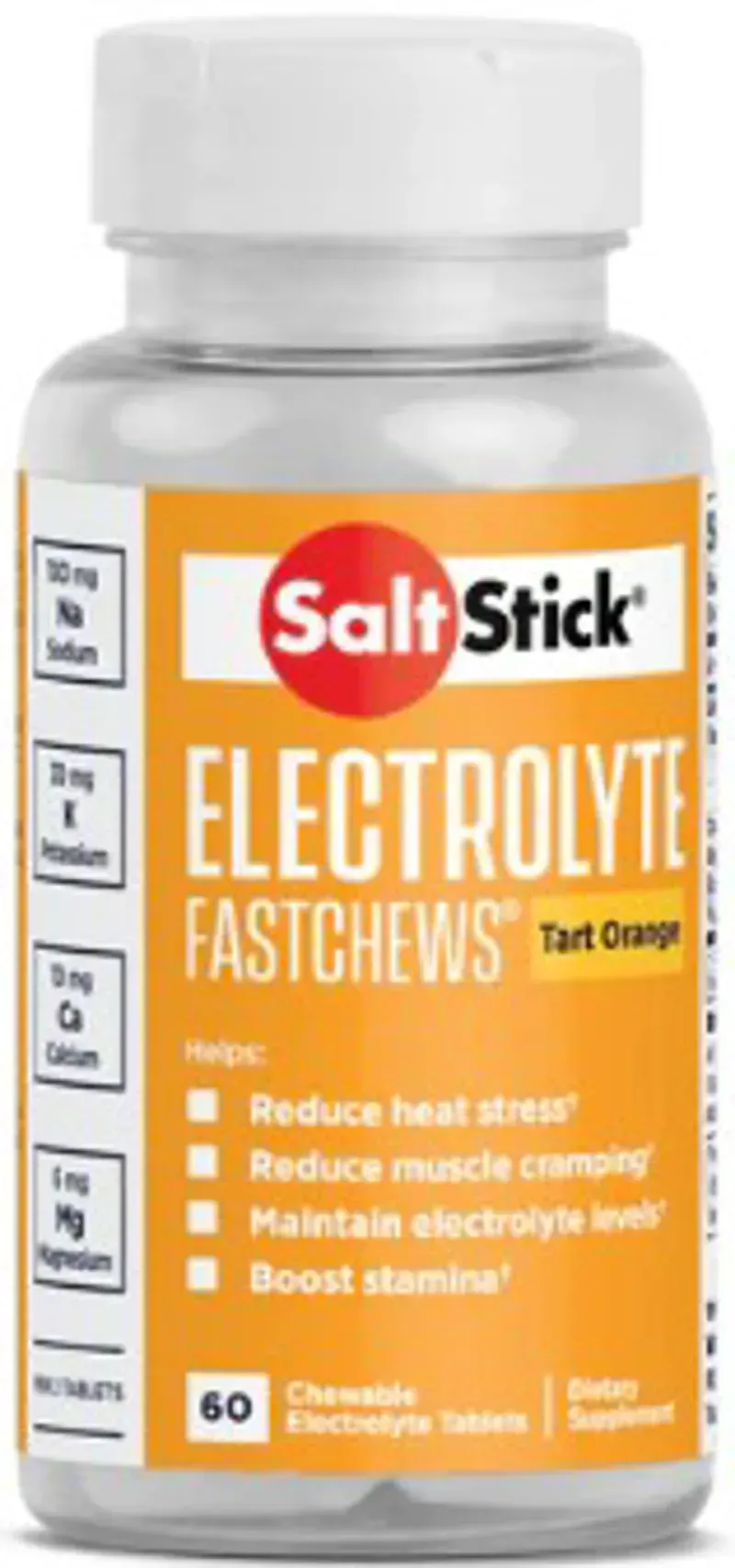 Saltstick Fast Chews 60-count Jar in Tart Orange