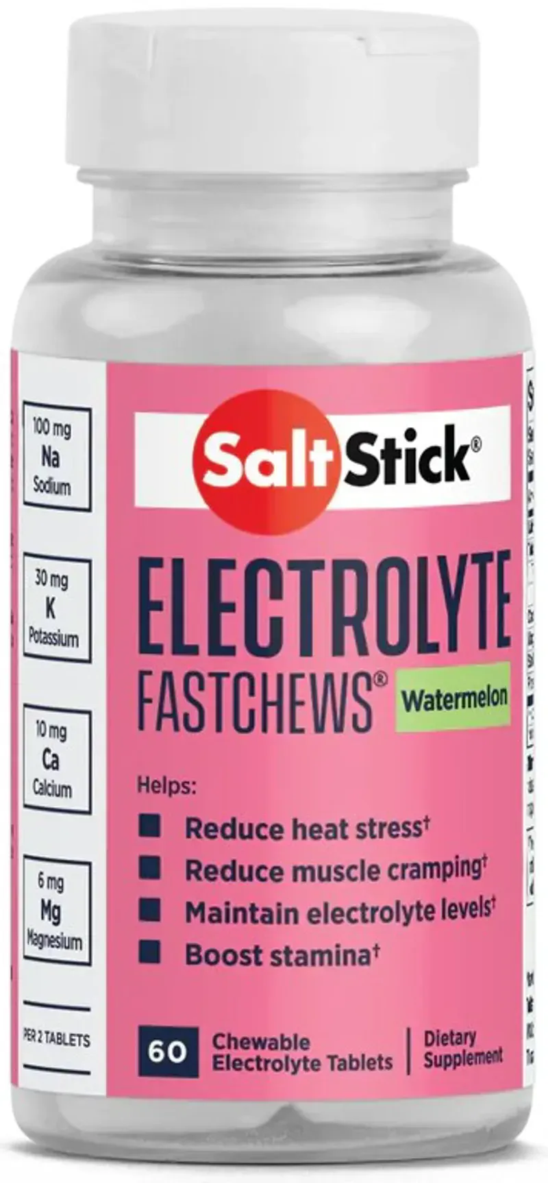 Saltstick Fast Chews 60-count Jar in Seedless Watermelon