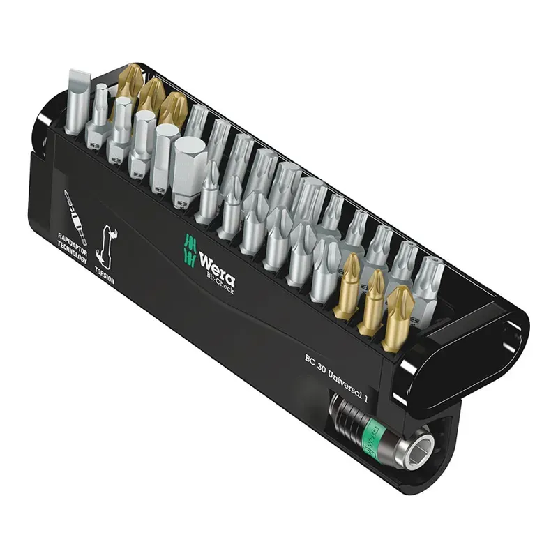 Wera Bit-Check 30 Universal 1 Kit in Black