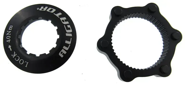 Alligator CLA01-AS-DIY Centerlock w/ 9mm Shimano Adaptor in Black
