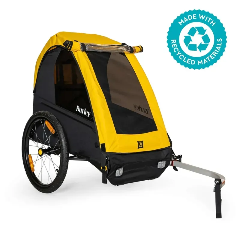 Burley Bee 20in Single Child Trailer in Yellow-6