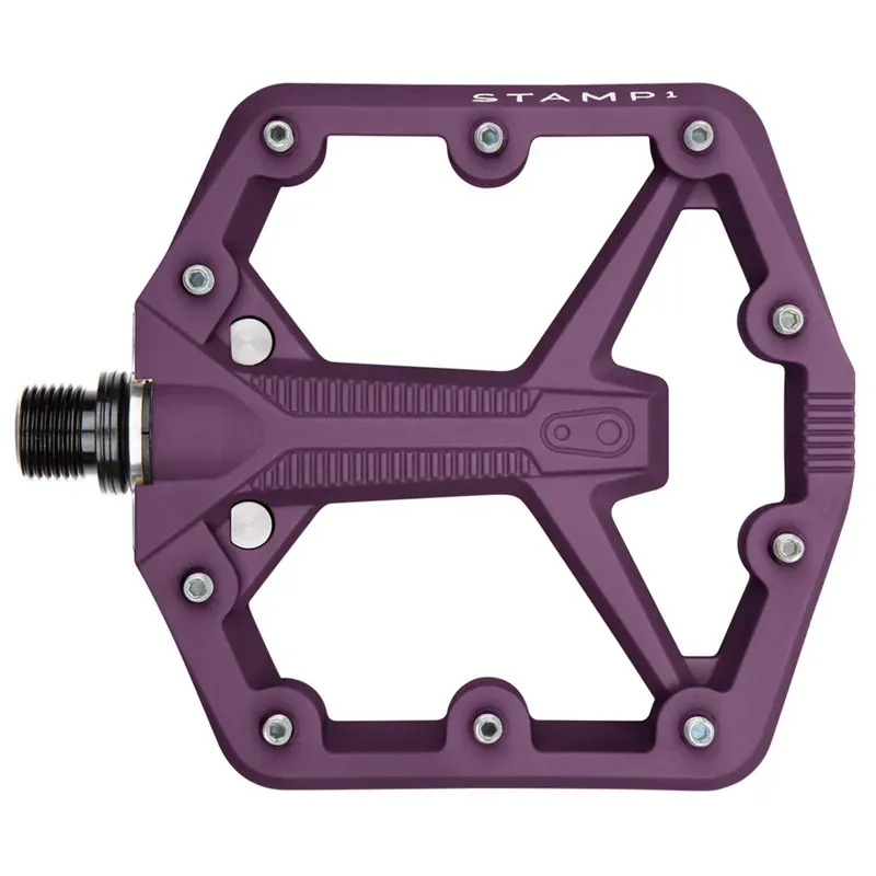 Crankbrothers 9/16 Stamp 1 Gen 2 Small Platform Pedals in Purple