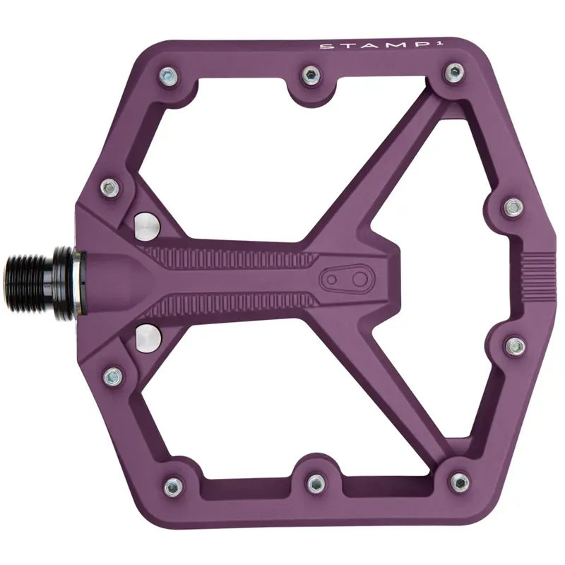 Crankbrothers 9/16 Stamp 1 Gen 2 Large Platform Pedals in Purple
