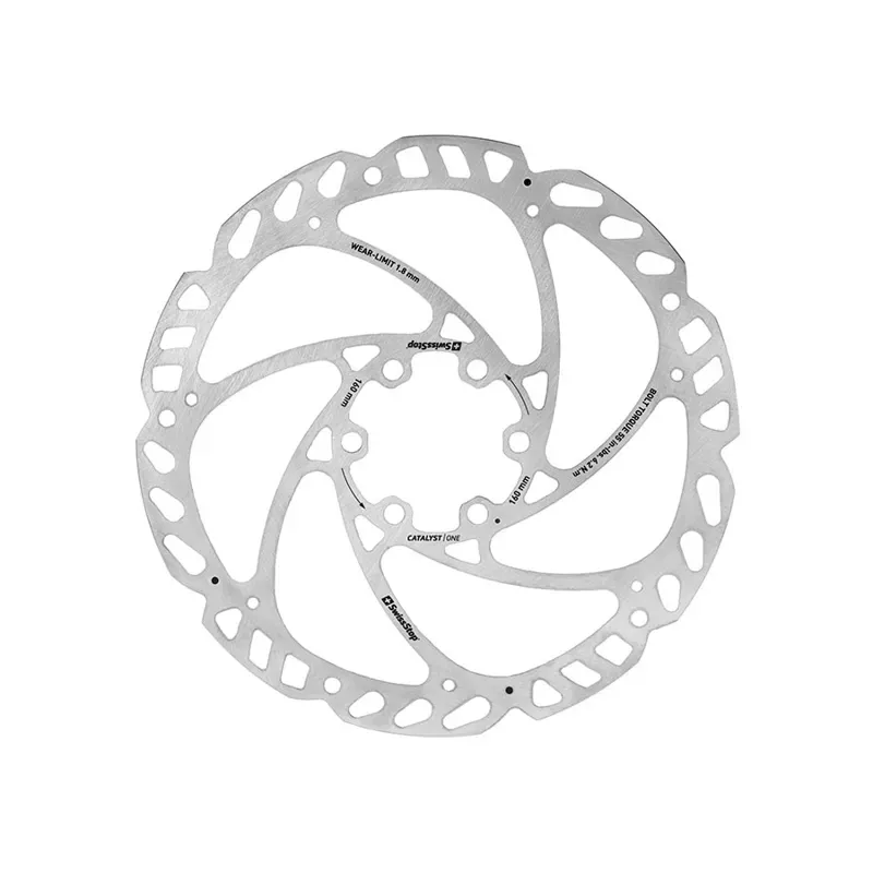 SwissStop Catalyst One 160mm 6-bolt Disk Rotor in Silver