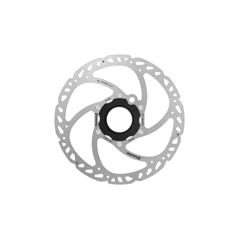 SwissStop Catalyst One 180mm Centerlock Disk Rotor in Silver
