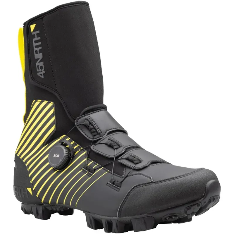 45NRTH Ragnarok MTN Tall Cycling Boots in Black/Yellow