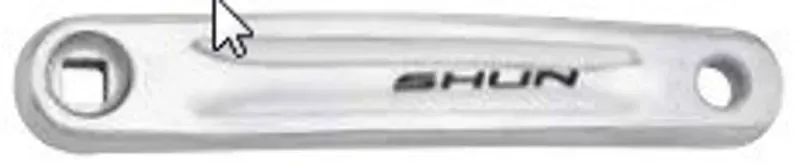 Cyclists' Choice AL-7 LH 1-inch Square-Taper Alloy Crank Arm in Silver-1