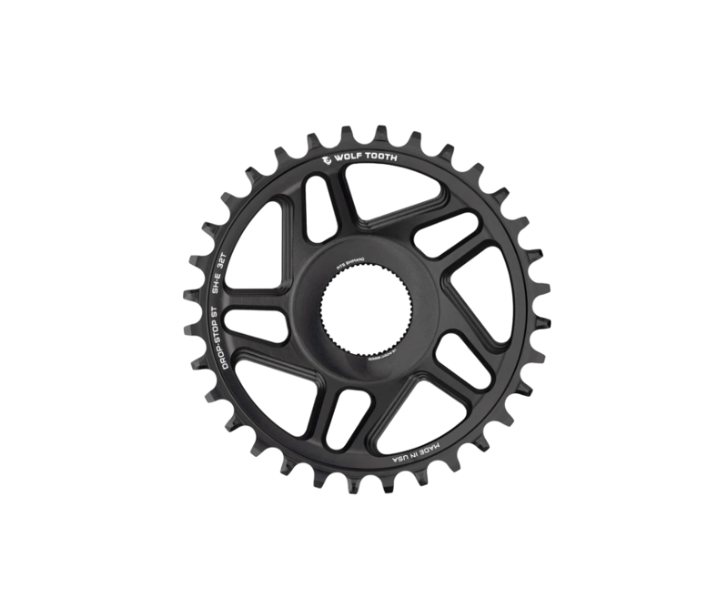 Wolf Tooth Direct Mount Drop-Stop B 34-tooth Chainring in Black