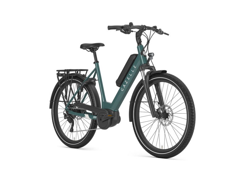 Gazelle Medeo T9 City HMB 24in Low eBike in Thyme Green-1