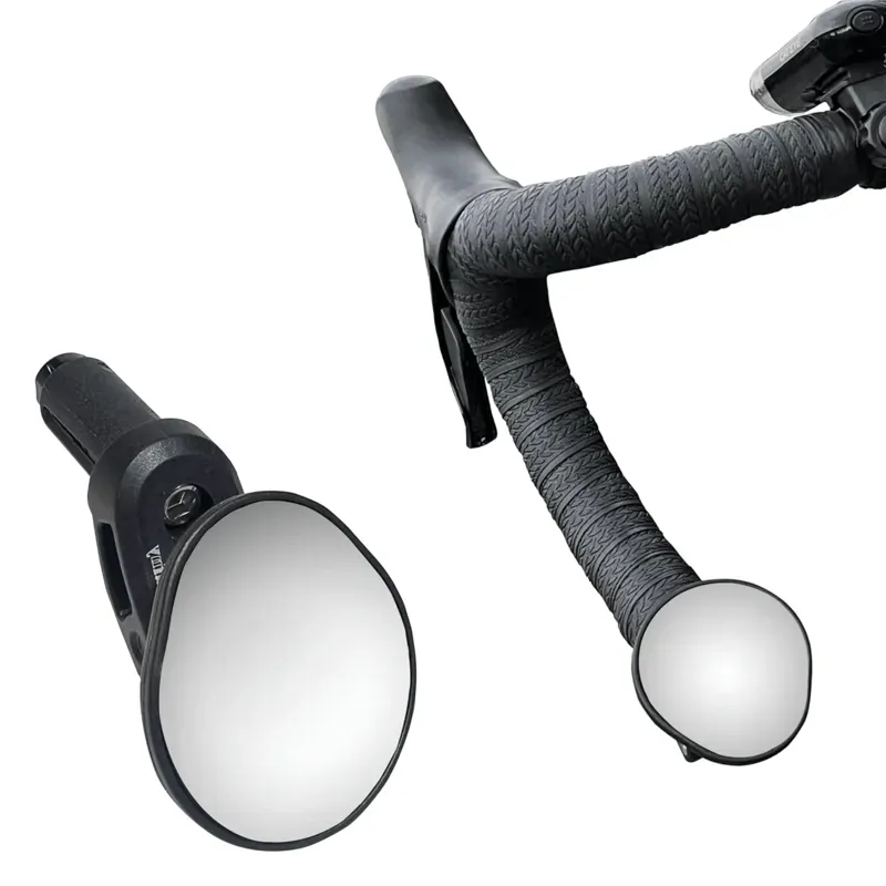 Hafny HF-M956S-FR06 HD Glass Convex Drop Bar-End Bike Mirror in Black-2