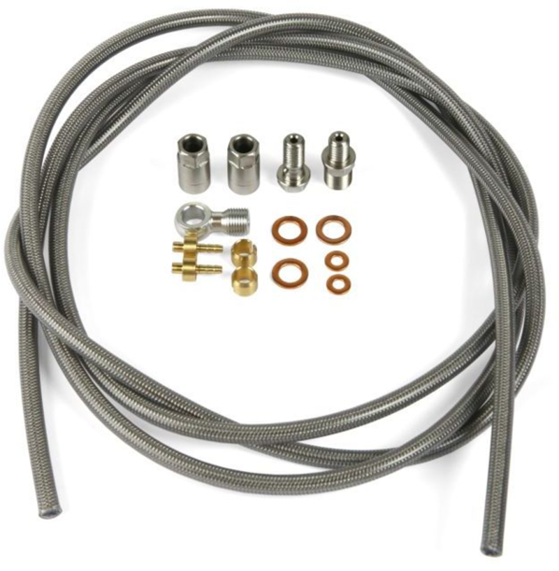 Hope Braided Stainless Steel Hydraulic Brake Hose And Fitting Kit - Fits Front Or Rear For One Brake Universal Compatibility Type 0 Silver-1