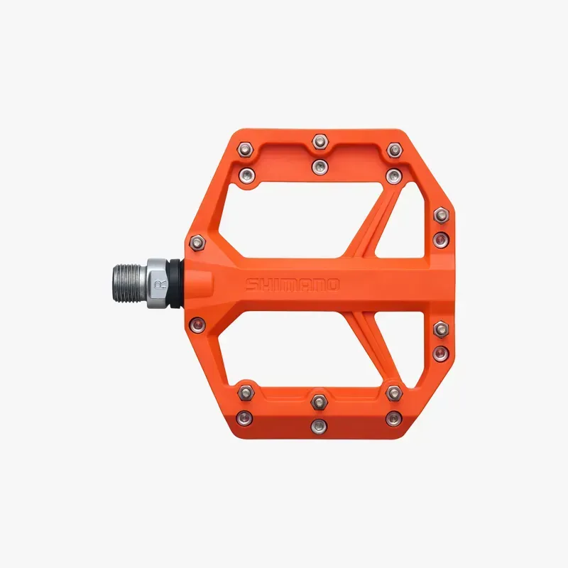 Shimano PD-GR400 Deore Flat Pedals in Orange-2