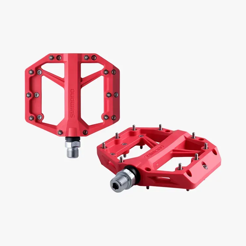 Shimano PD-GR400 Deore Flat Pedals in Red