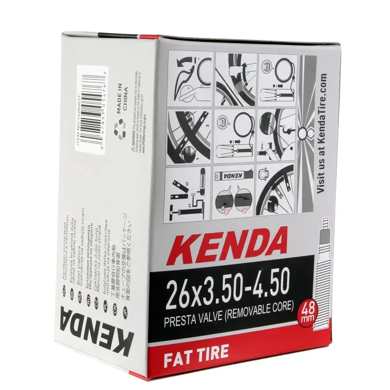 Kenda Butyl Presta Valve Inner Tube - 48mm 26x3.5-4.5-inch RVC
