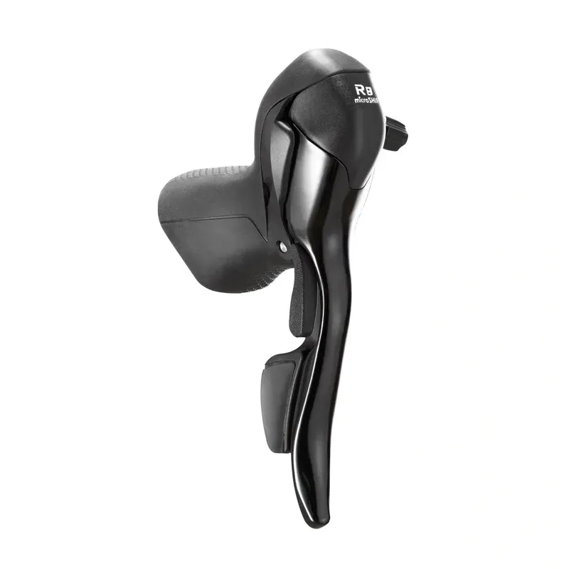 Microshift R8 2x8spd Drop Bar Shift Lever Set in Black-1