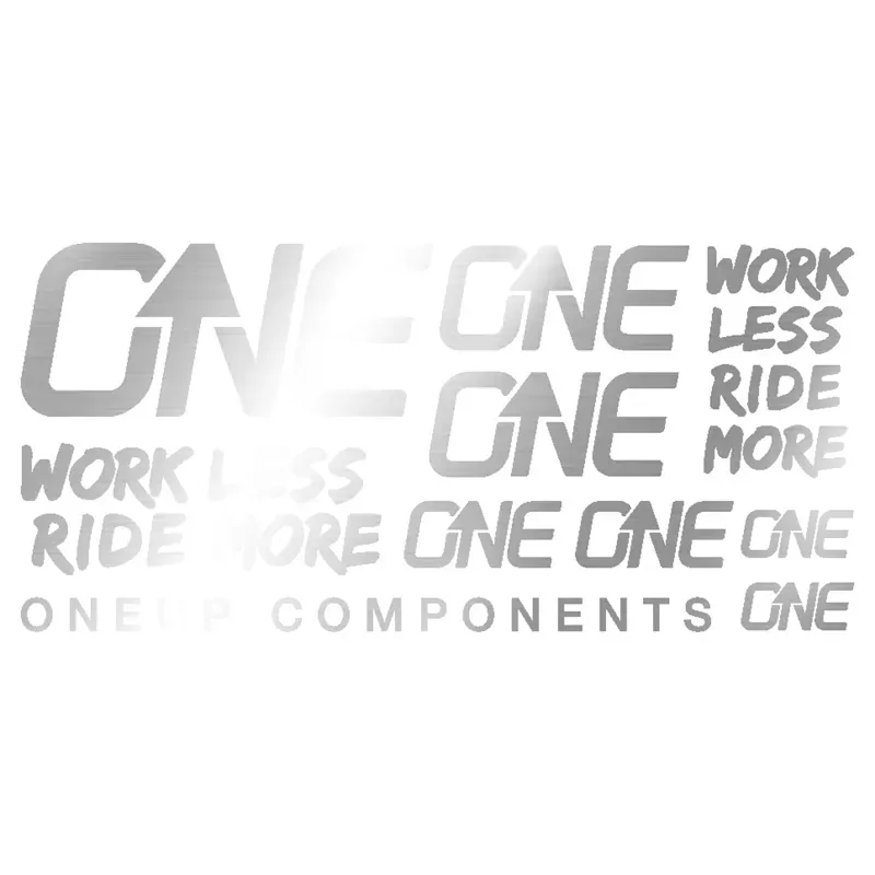 OneUp Components Riser Bar Decal Kit in Silver