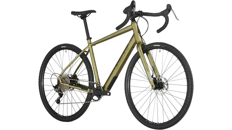 Salsa Confluence Drop Bar Apex 1 700c Al. E-Bike in Avocado Green-1