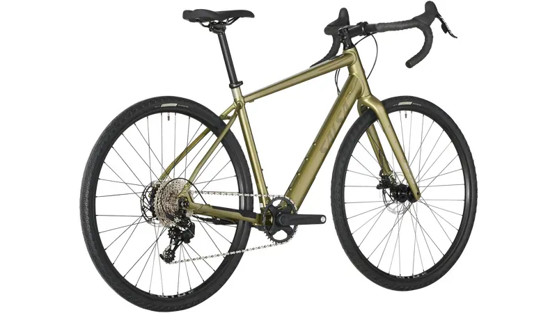 Salsa Confluence Drop Bar Apex 1 700c Al. E-Bike in Avocado Green-3
