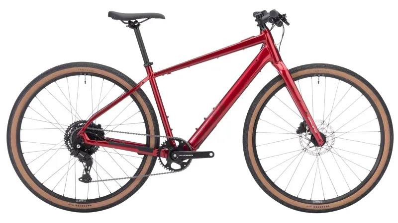 Salsa Confluence Flat Bar ESSA 8 Aluminum eBike 700c in Canyon Red