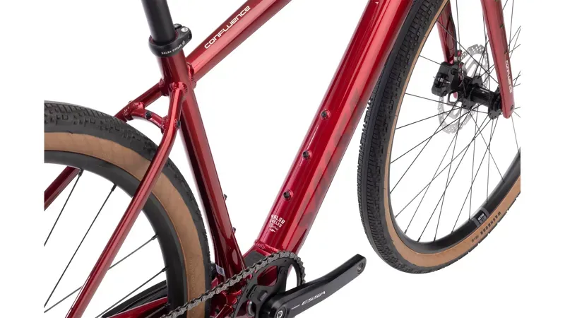 Salsa Confluence Flat Bar ESSA 8 Aluminum eBike 700c in Canyon Red-10
