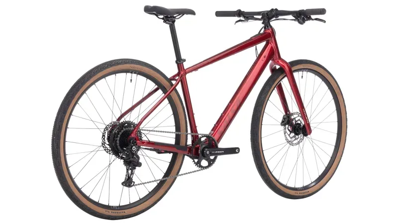 Salsa Confluence Flat Bar ESSA 8 Aluminum eBike 700c in Canyon Red-3