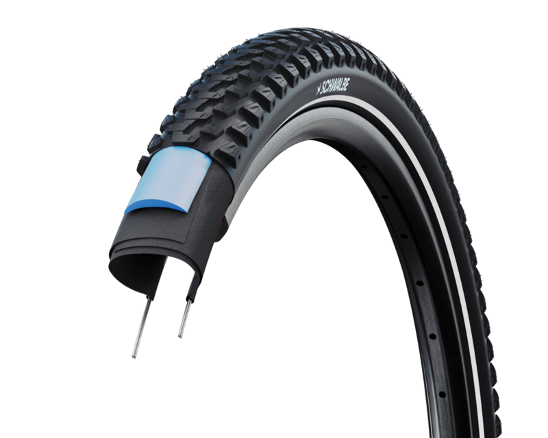 Schwalbe Marathon Plus MTB Tire - 26 X 2.25 Clincher Wire Black/Reflex Performance SmartGuard Addix E- 50 Black 26 x 2.25-1
