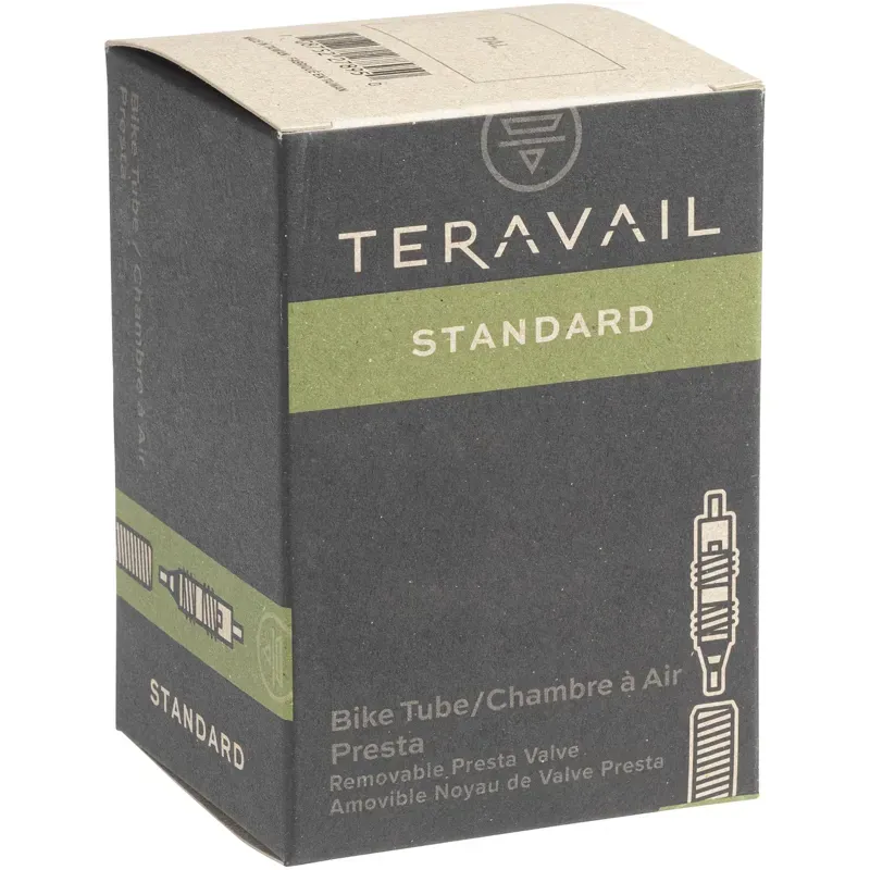 Teravail Superlight Tube 20x1-1/8-1-3/8 inch 60mm Presta Valve in Black