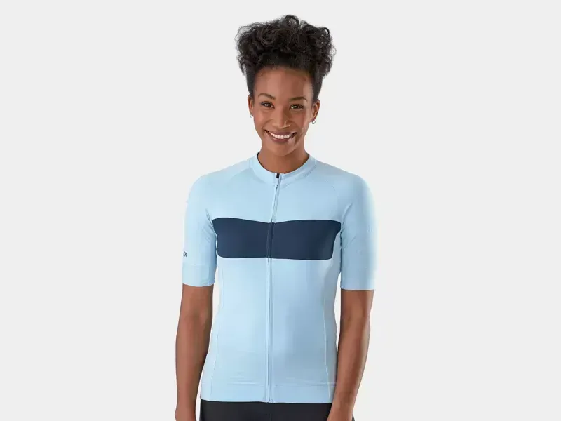 Trek Circuit LTD Women's Cycling Jersey in Dusty Blue and Dark Blue