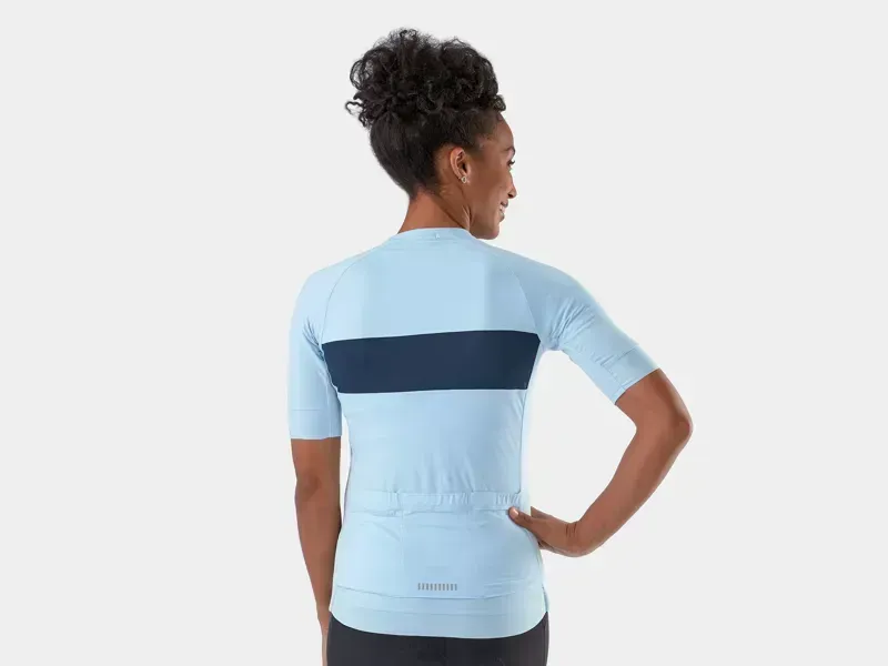 Trek Circuit LTD Women's Cycling Jersey in Dusty Blue and Dark Blue-1