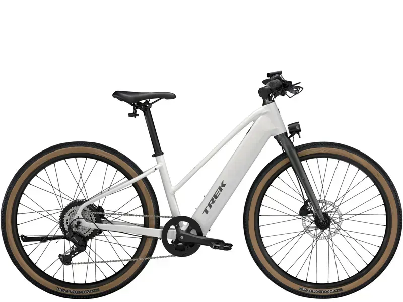 Trek FX+ 1S Midstep E-Bike in Era White