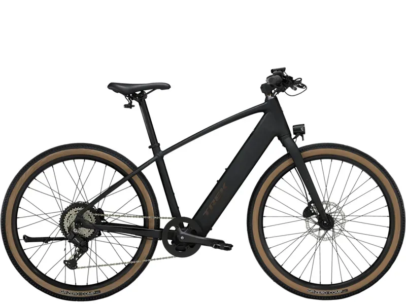 Trek FX+ 1S All Road Step Over Throttle E-Hyrid Bike In Dark Star