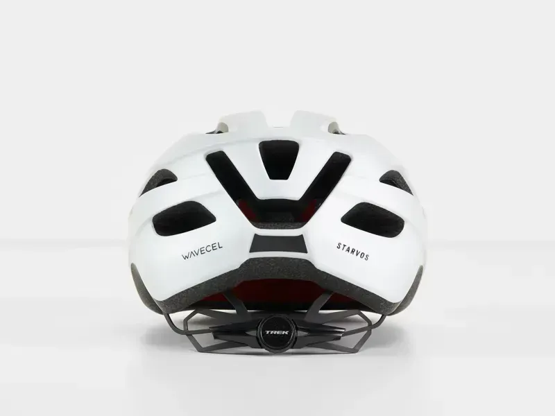 Trek Starvos WaveCel Round Fit Bike Helmet in White/Gloss-3