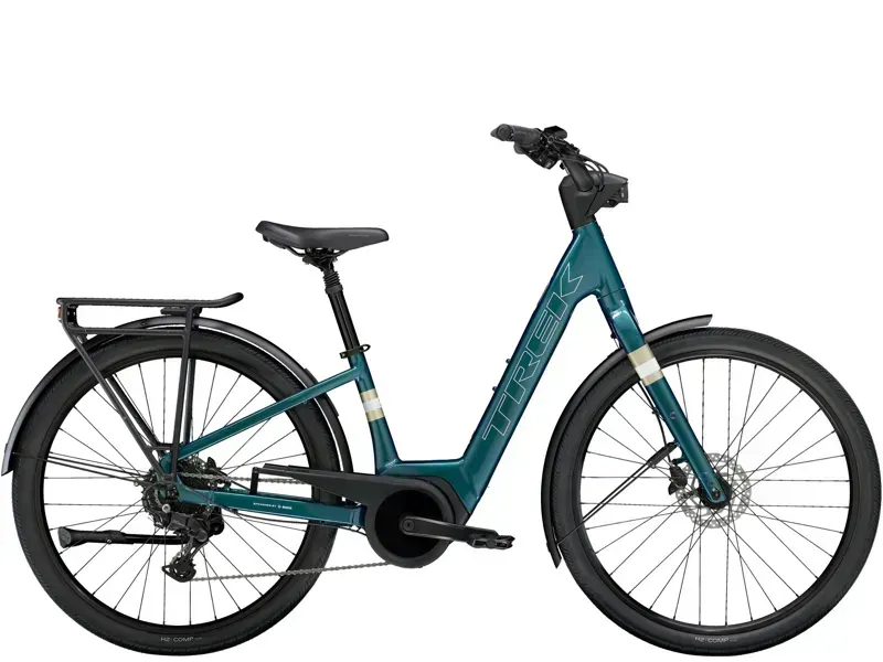 Trek Verve+ 2 Lowstep Gen 3 E-Hybrid Bike In Dark Aquatic