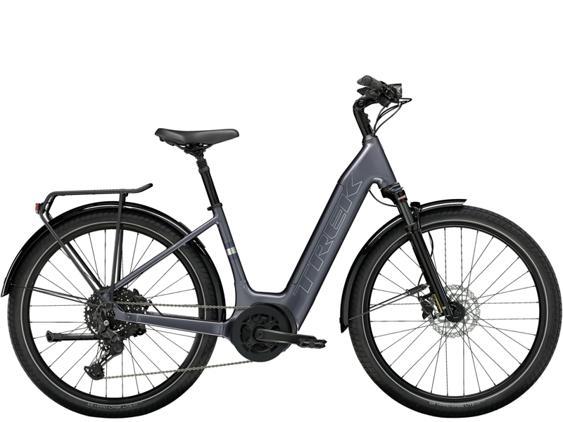 Trek Verve+ 4S Lowstep Gen 3 E-Hybrid Bike in Galactic Gray