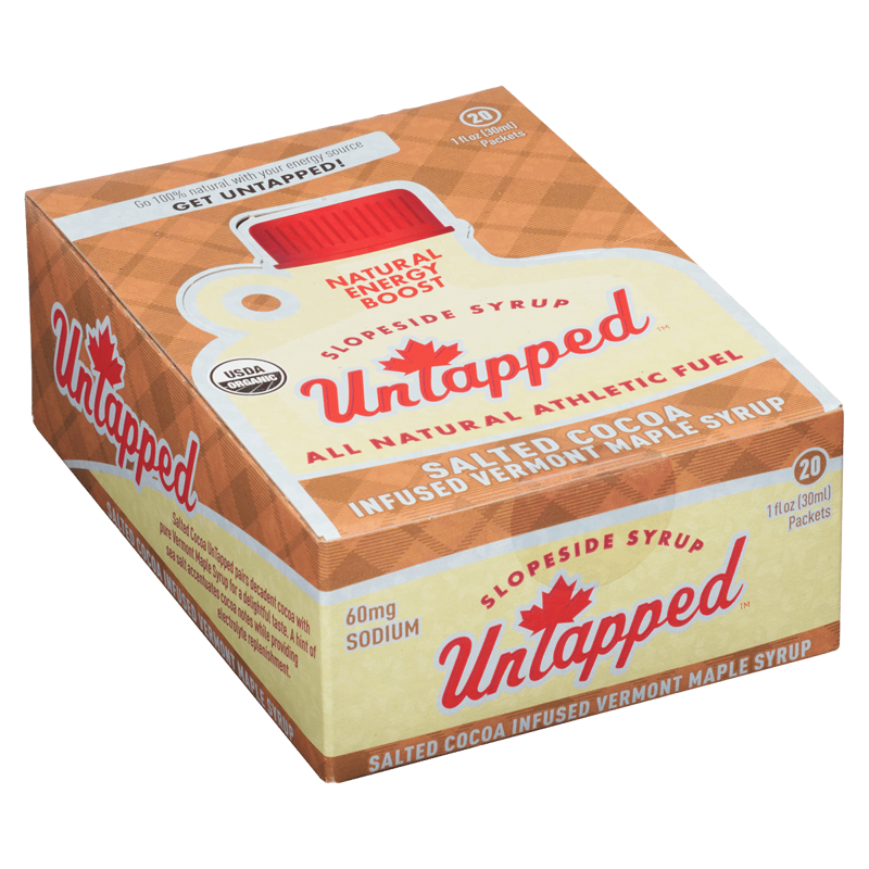 Untapped Salted Cocoa Athletic Fuel Gel Packets in Brown