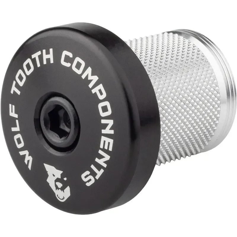 Wolf Tooth Compression Plug With Integrated Spacer 5mm Stem Cap in Black